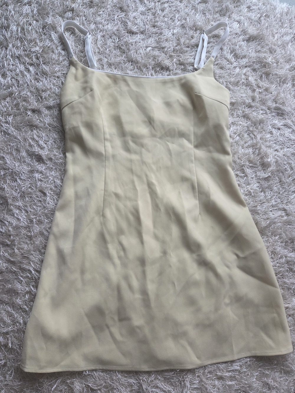 Soft Yellow Dress with White Straps US 6 S/M